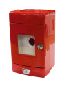 GEWISS 42RV RED EMERGENCY ENCLOSURE, WITH Ø22mm HOLE FOR PILOT DEVICE, IP55 SURFACE MTG