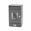 GEWISS 42RV GREY EMERGENCY ENCLOSURE, FITTED WITH DIN RAIL 4MODS, IP55 SURFACE MTG