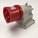 GEWISS IEC309 90° INLET SURFACE MTG IP44 RED 415V 6H 16AMPS 3P+E