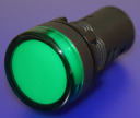 22mm INDICATING LIGHT GREEN, 12VAC/DC LED, SCREW TERMINALS IP66