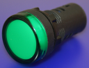 22mm INDICATING LIGHT GREEN, 230VAC LED, SCREW TERMINALS IP66