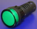 22mm INDICATING LIGHT GREEN, SELF TEST PILOT, 230VAC LED