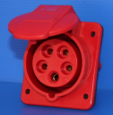 GEWISS IEC309 10° SOCKET FLUSH MTG IP44 RED 415V 6H 16AMPS 3P+N+E (while stocks last - replaced by GW62210H)