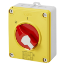 GEWISS 70RT HP ISOLATOR IN PLASTIC ENCL IP66/67/69 - RED KNOB 32A (AC23A) 2P 125x150x75.5mm