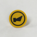 TER MIKE/VICTOR DISC INSERT - YELLOW WITH HORN SYMBOL