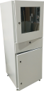 CVS BASIC PC CABINET WITH CLEAR PANEL IN TOP DOOR, INCL ACCESSORIES